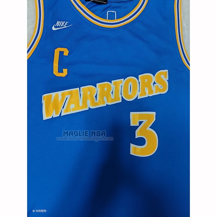 Maglia
 Jordan Poole NO 3 Golden State Warriors Classic 2022-23 Blu
